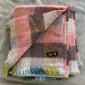Wool Blanket Lap Throw Fringed - U.K. Made